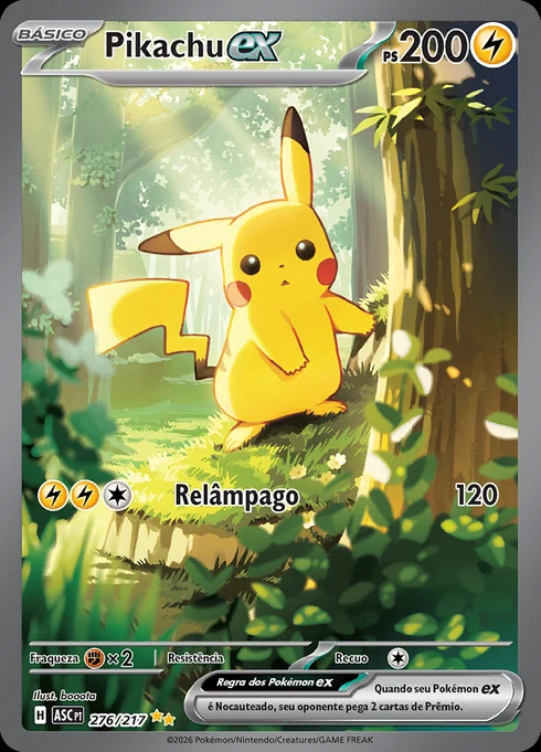Pikachu ex, ME2.5 276/217, Rara Ilustração Especial
