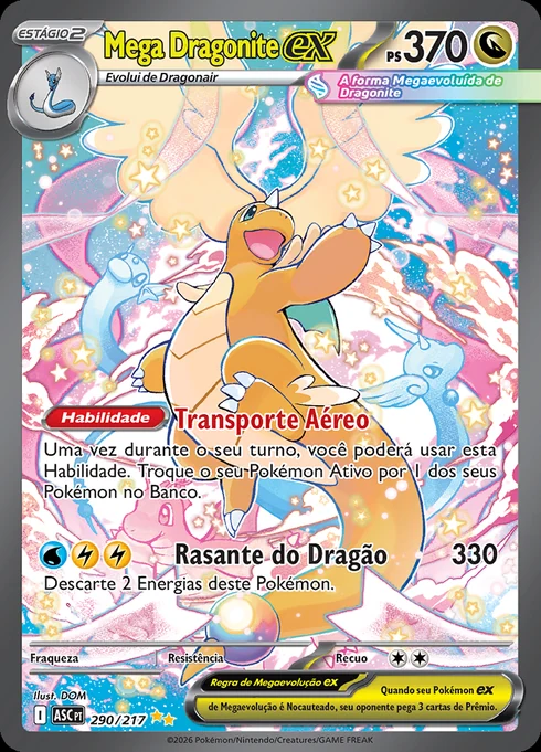 Mega Dragonite ex, ME2.5 290/217, Rara Ilustração Especial